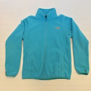 North Face Light Blue Fleece Jacket Girls 10/12